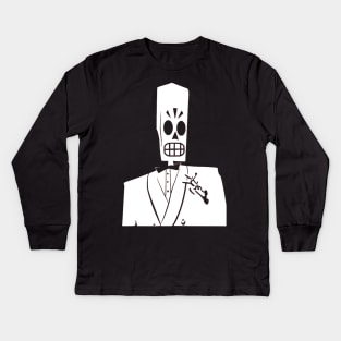 Grim Fandango Manny Calavera Kids Long Sleeve T-Shirt